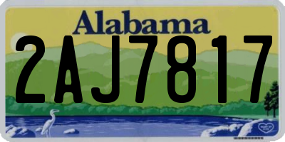 AL license plate 2AJ7817