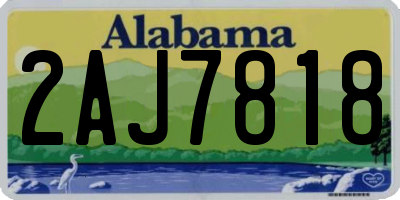 AL license plate 2AJ7818