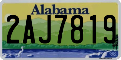 AL license plate 2AJ7819