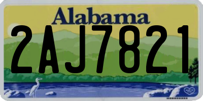 AL license plate 2AJ7821