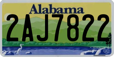 AL license plate 2AJ7822