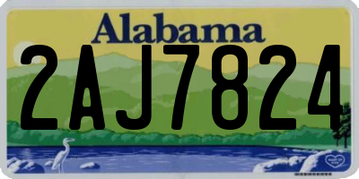 AL license plate 2AJ7824