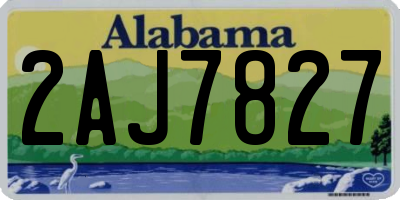 AL license plate 2AJ7827