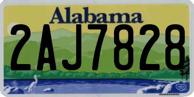 AL license plate 2AJ7828