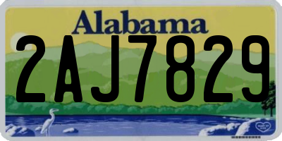 AL license plate 2AJ7829