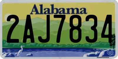 AL license plate 2AJ7834