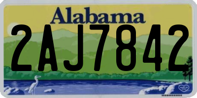 AL license plate 2AJ7842