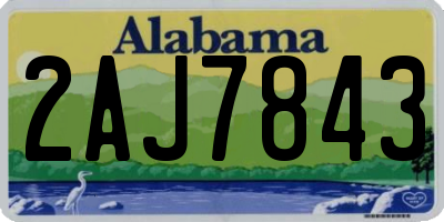 AL license plate 2AJ7843
