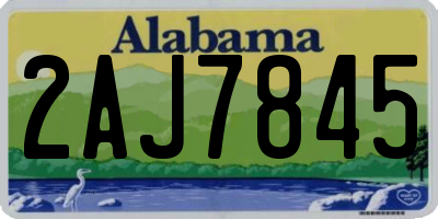 AL license plate 2AJ7845