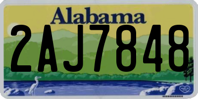 AL license plate 2AJ7848