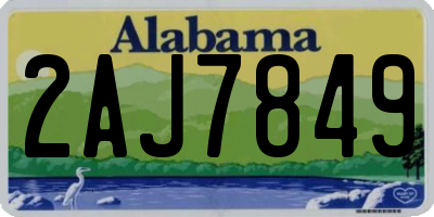 AL license plate 2AJ7849