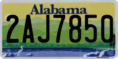 AL license plate 2AJ7850