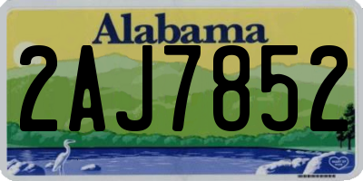 AL license plate 2AJ7852