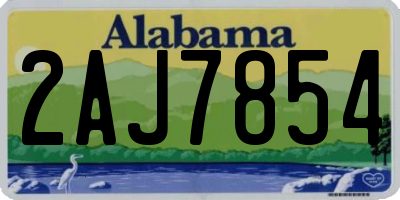 AL license plate 2AJ7854