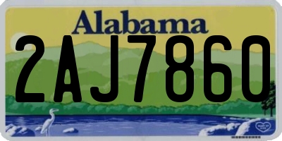 AL license plate 2AJ7860