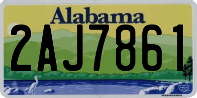 AL license plate 2AJ7861