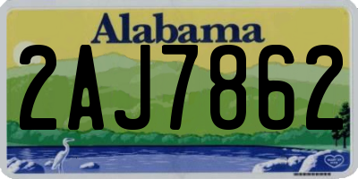 AL license plate 2AJ7862