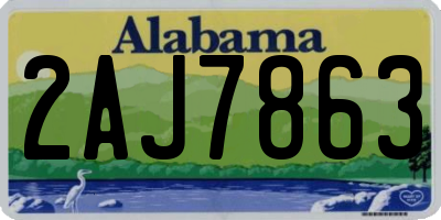 AL license plate 2AJ7863