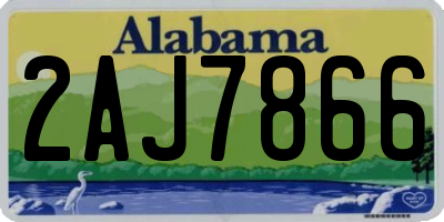 AL license plate 2AJ7866