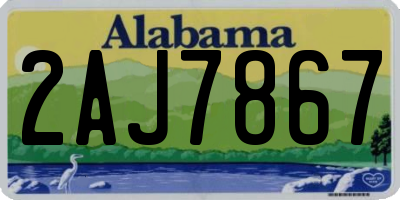 AL license plate 2AJ7867
