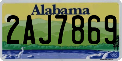 AL license plate 2AJ7869