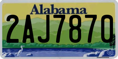 AL license plate 2AJ7870