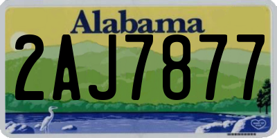 AL license plate 2AJ7877