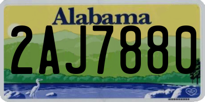 AL license plate 2AJ7880