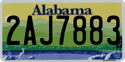 AL license plate 2AJ7883
