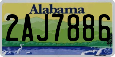 AL license plate 2AJ7886