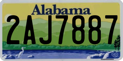 AL license plate 2AJ7887