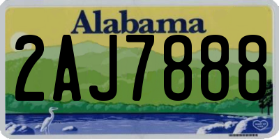 AL license plate 2AJ7888