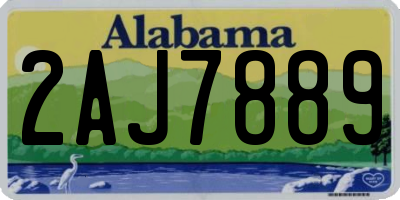 AL license plate 2AJ7889