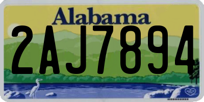 AL license plate 2AJ7894