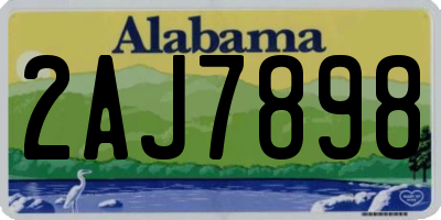 AL license plate 2AJ7898