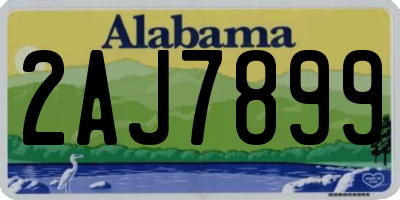 AL license plate 2AJ7899