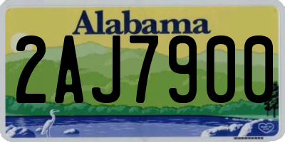 AL license plate 2AJ7900