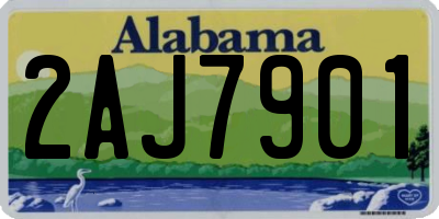 AL license plate 2AJ7901