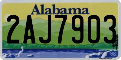 AL license plate 2AJ7903