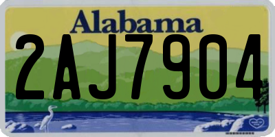 AL license plate 2AJ7904