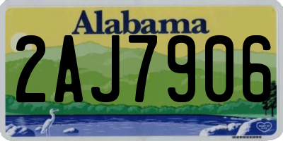 AL license plate 2AJ7906