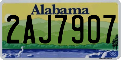 AL license plate 2AJ7907