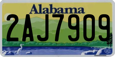 AL license plate 2AJ7909
