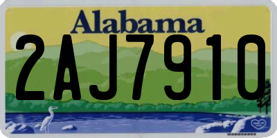 AL license plate 2AJ7910