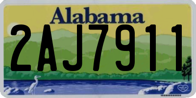 AL license plate 2AJ7911