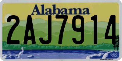 AL license plate 2AJ7914