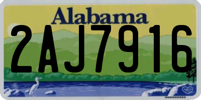 AL license plate 2AJ7916