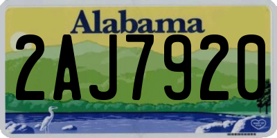 AL license plate 2AJ7920