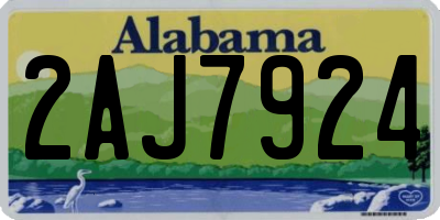 AL license plate 2AJ7924