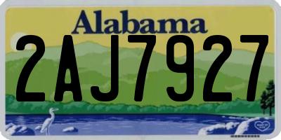 AL license plate 2AJ7927